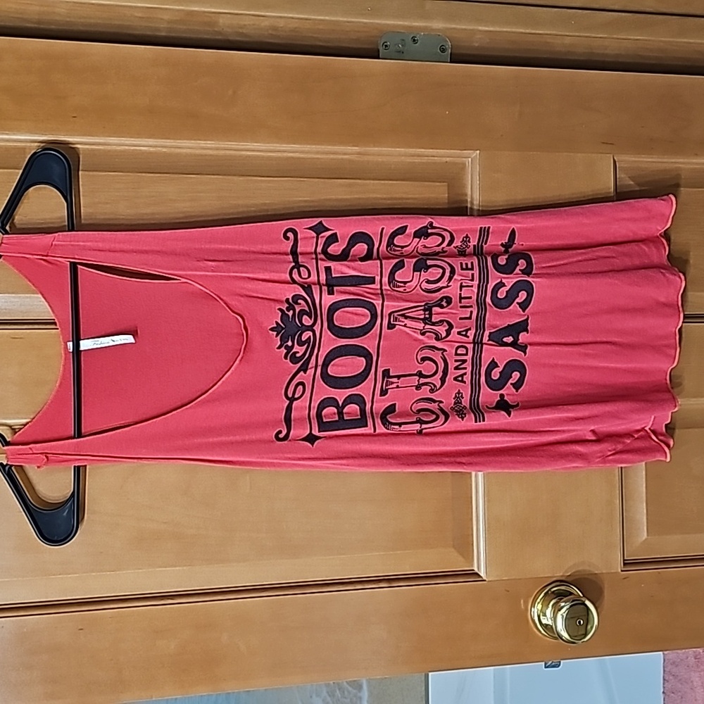🆕️ Fashion Tart Pink Tank "Boots Class And A Little Sass" Siza XL